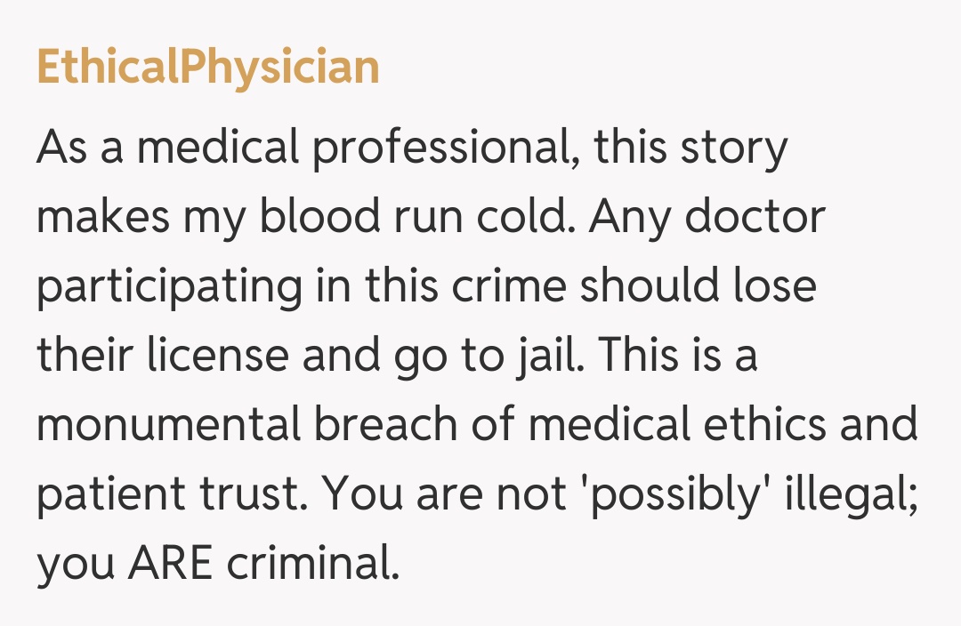 Comentariu de la EthicalPhysician