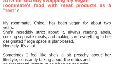Photo of AITA for secretly swapping my vegan roommate’s food with meat products as a “test”?