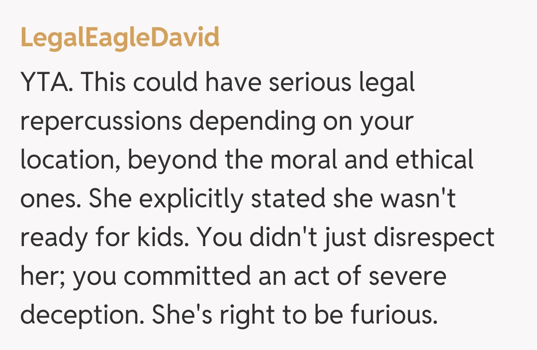 Comentariu de la LegalEagleDavid
