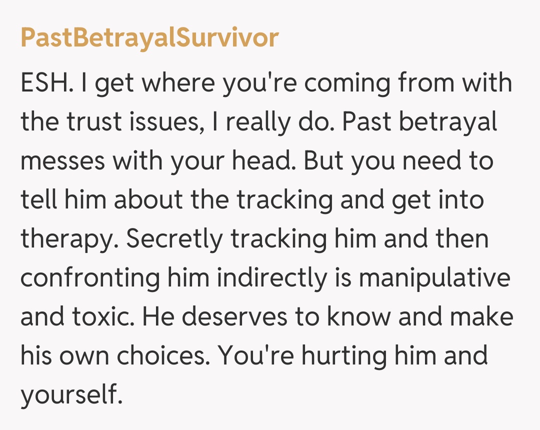 Comentariu de la PastBetrayalSurvivor