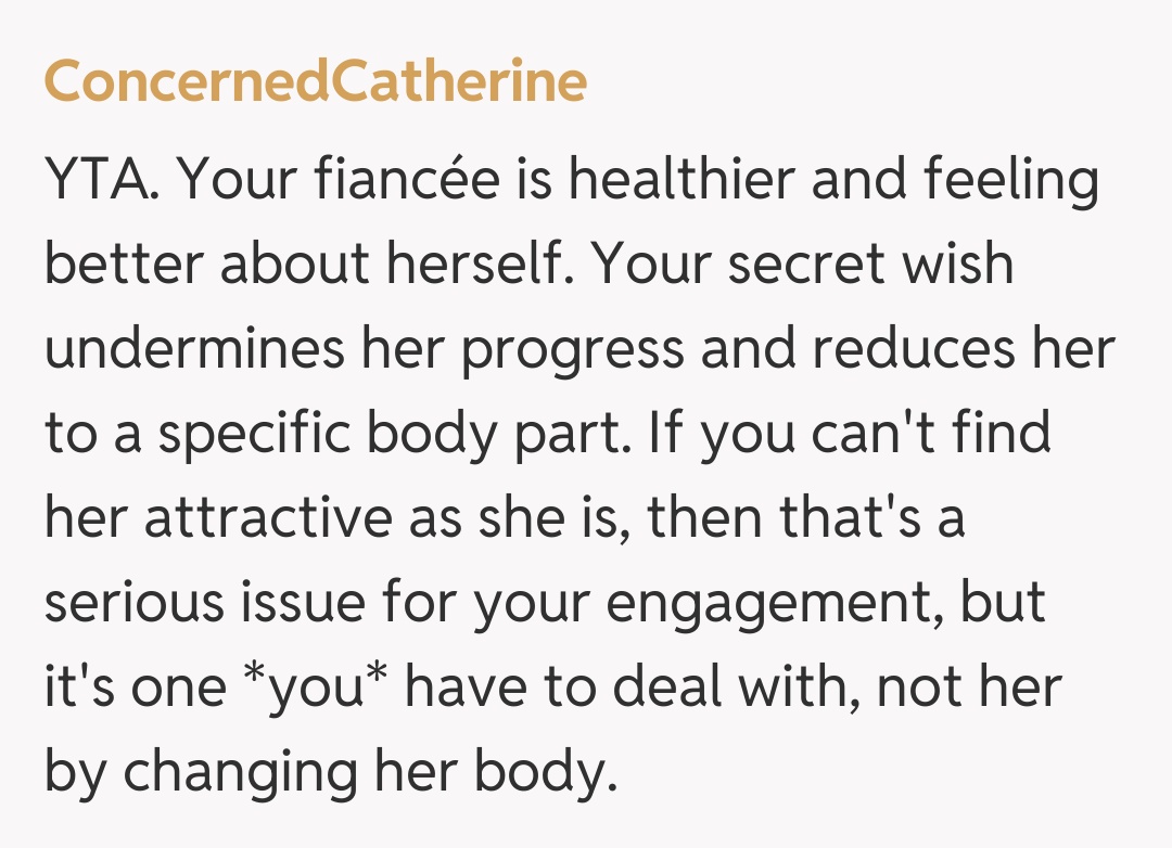 Comentariu de la ConcernedCatherine