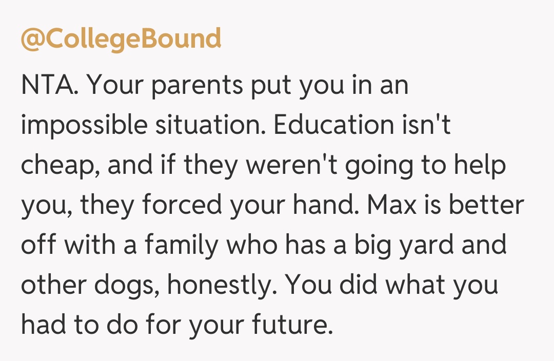 Comentariu de la @CollegeBound