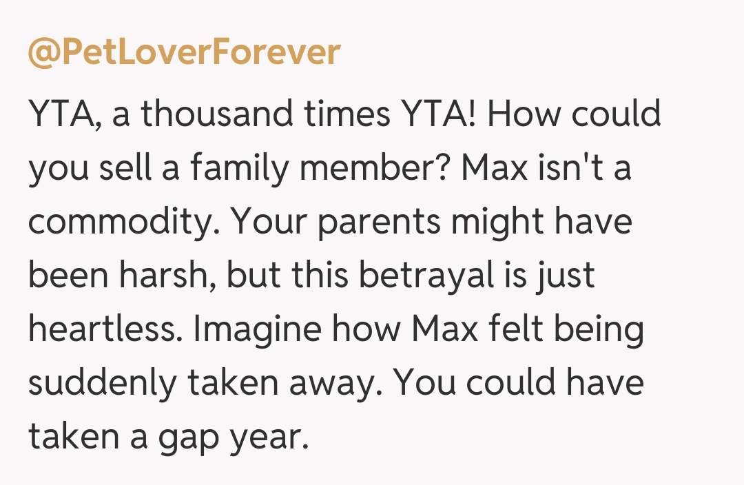 Comentariu de la @PetLoverForever