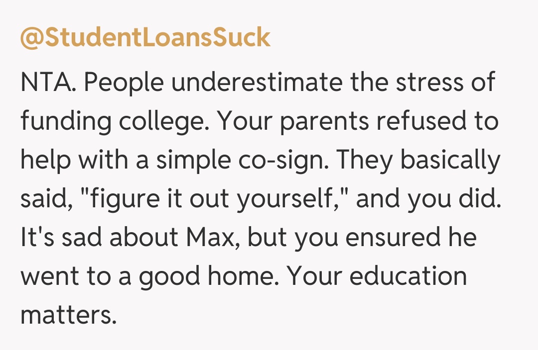 Comentariu de la @StudentLoansSuck