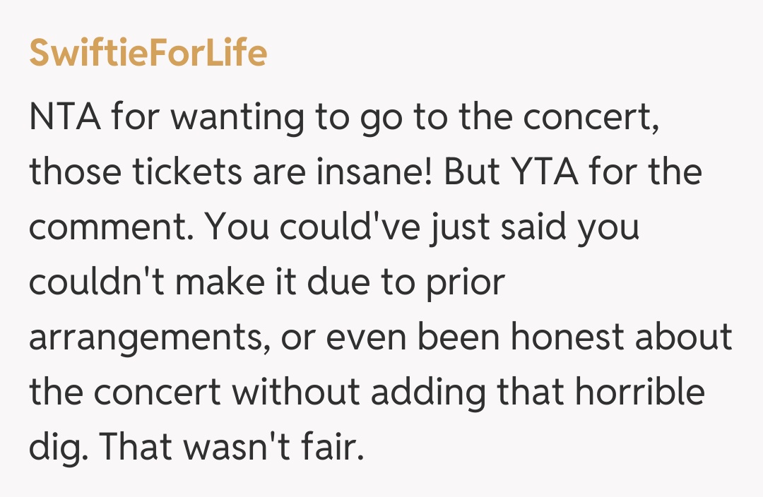 Comentariu de la SwiftieForLife