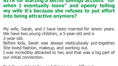 Photo of AITA for starting a secret savings account “for when I eventually leave” and openly telling my wife it’s because she refuses to put effort into being attractive anymore?