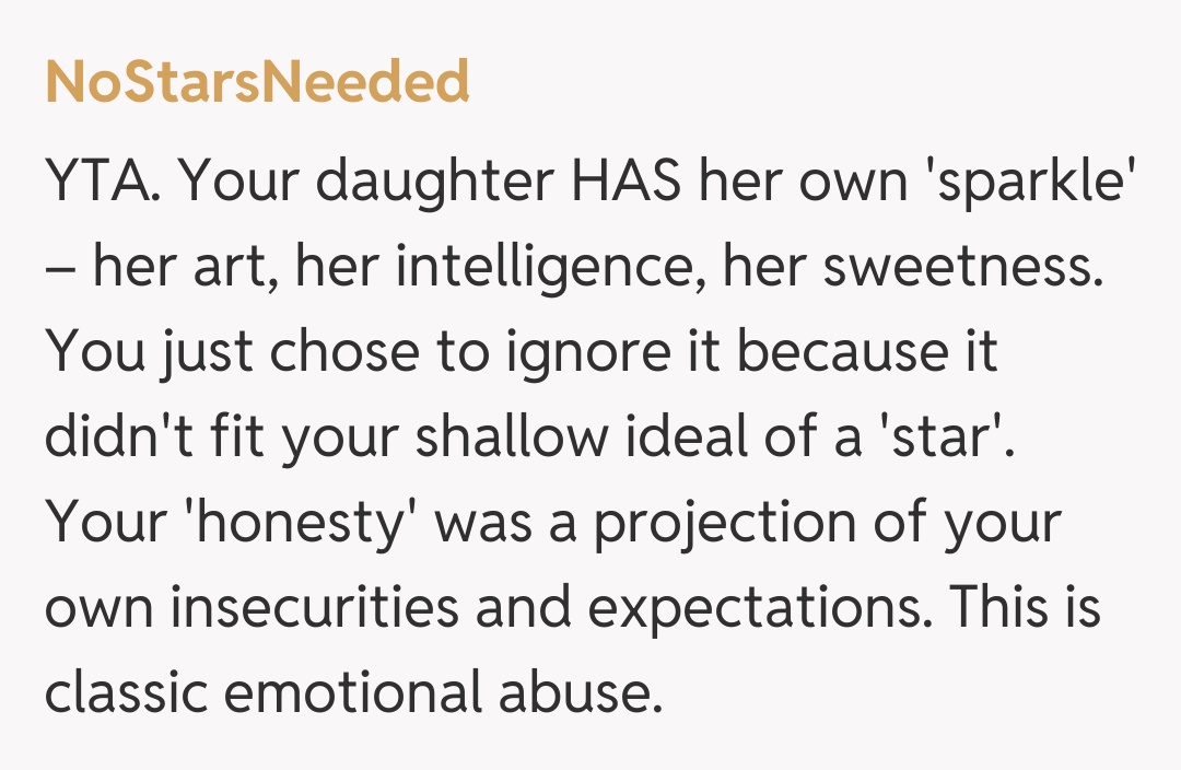 Comentariu de la NoStarsNeeded