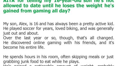Photo of AITA for telling my 16-year-old son he’s not allowed to date until he loses the weight he’s gained from gaming all day?