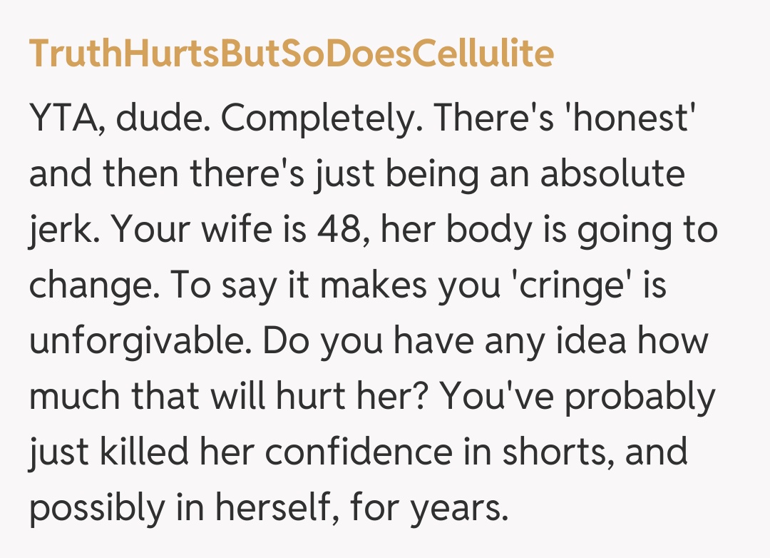 Comentariu de la TruthHurtsButSoDoesCellulite