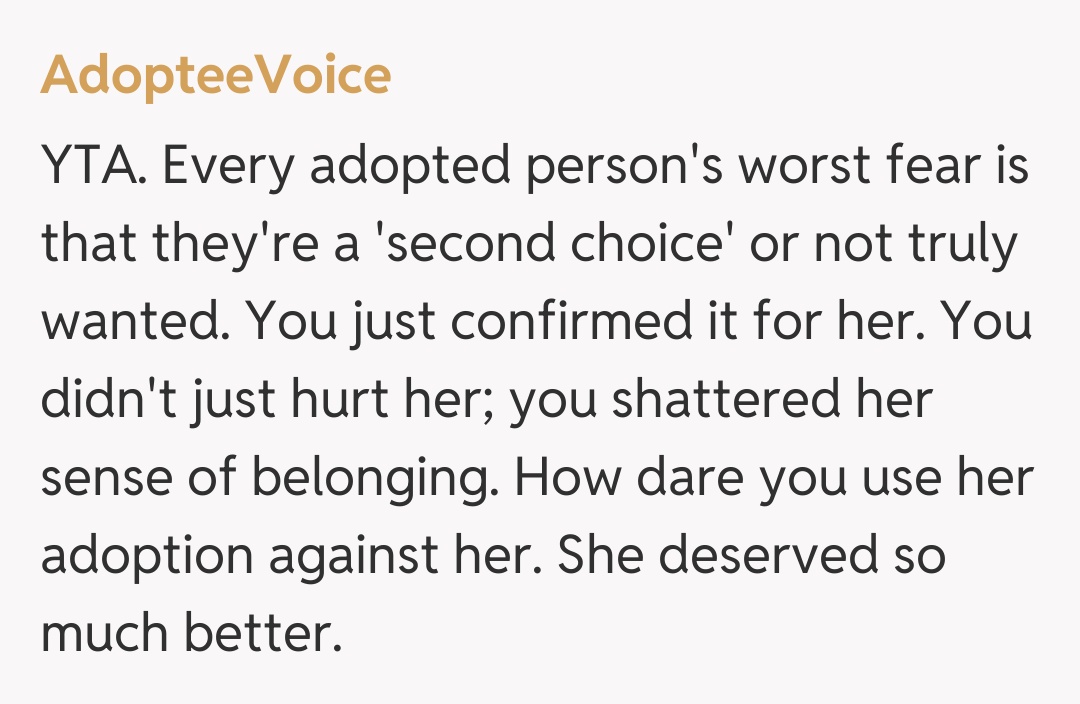 Comentariu de la AdopteeVoice