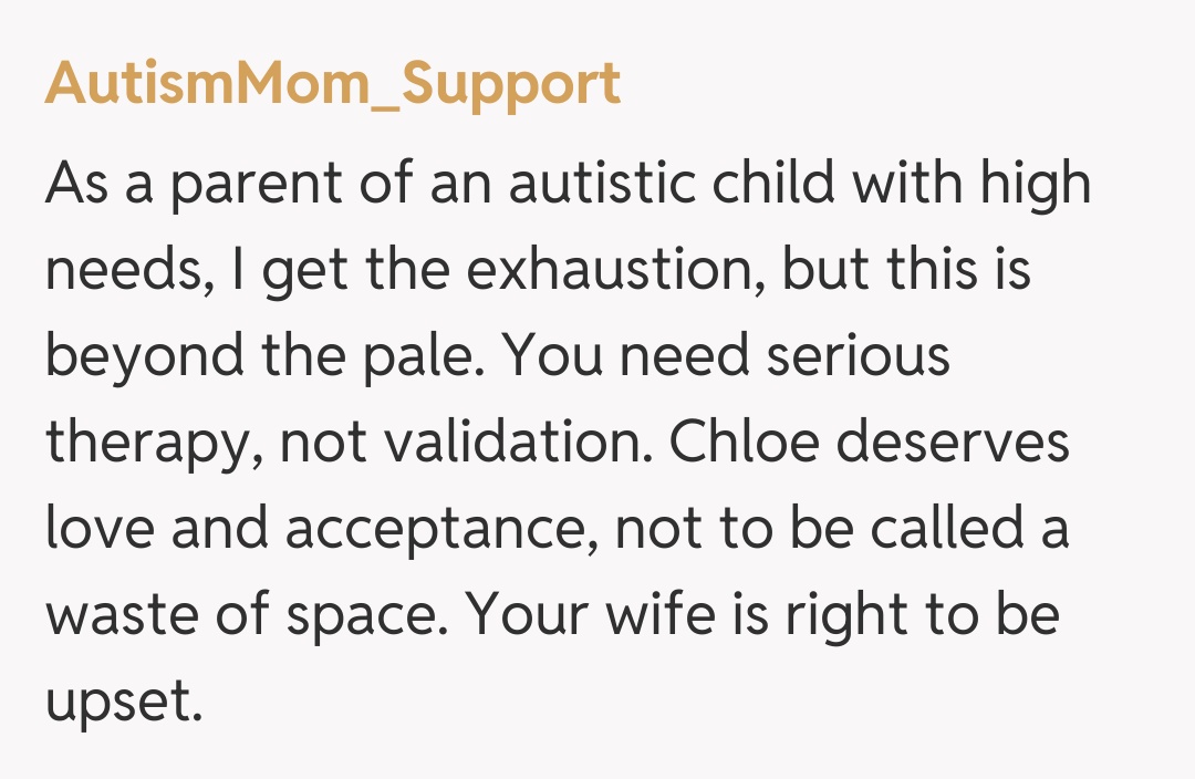 Comentariu de la AutismMom_Support