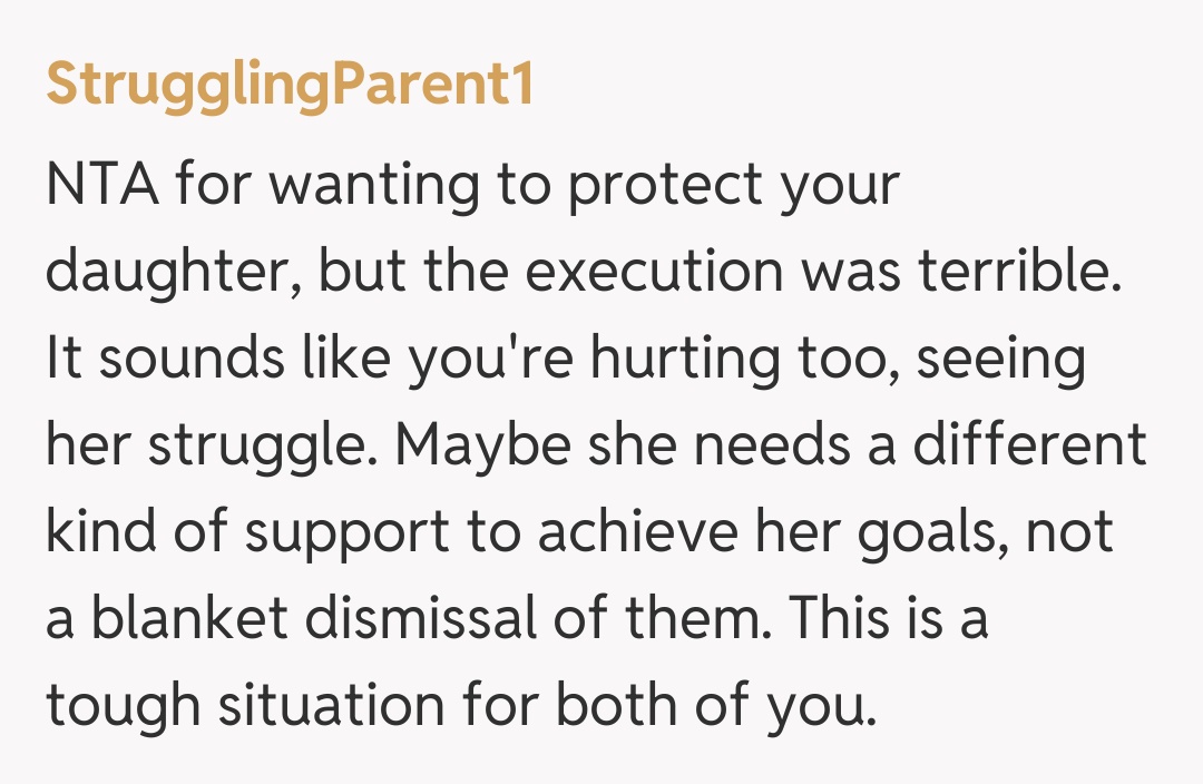 Comentariu de la StrugglingParent1