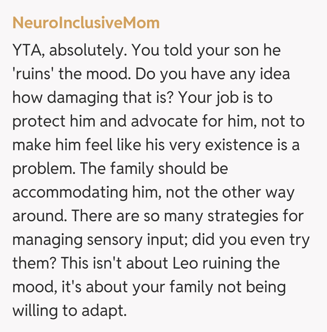 Comentariu de la NeuroInclusiveMom