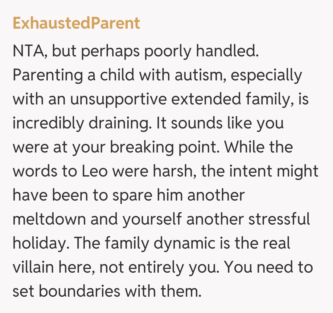 Comentariu de la ExhaustedParent