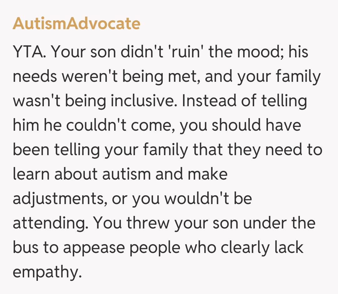 Comentariu de la AutismAdvocate