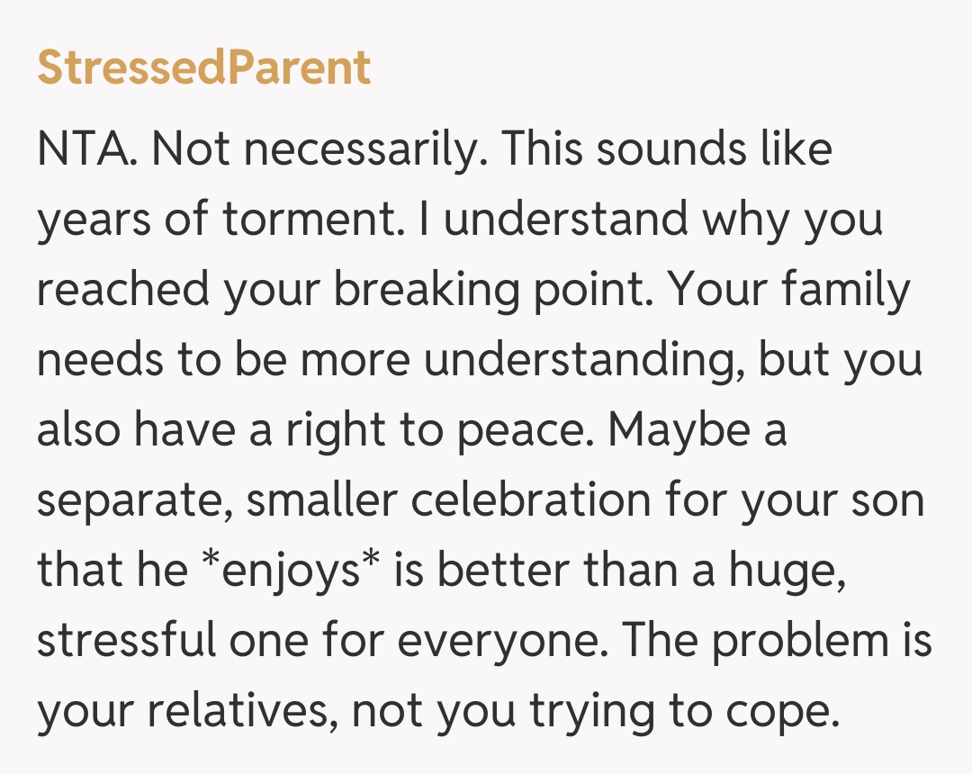 Comentariu de la StressedParent