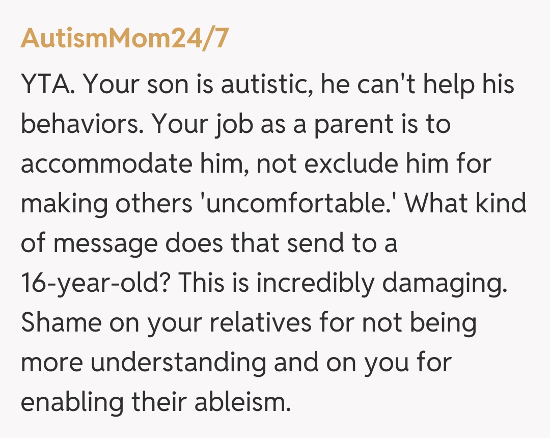Comentariu de la AutismMom24/7