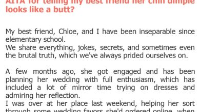 Photo of AITA for telling my best friend her chin dimple looks like a butt?