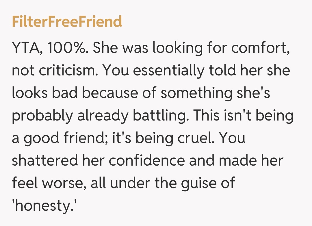 Comentariu de la FilterFreeFriend