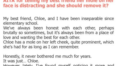 Photo of AITA for telling my best friend her mole on her face is distracting and she should remove it?