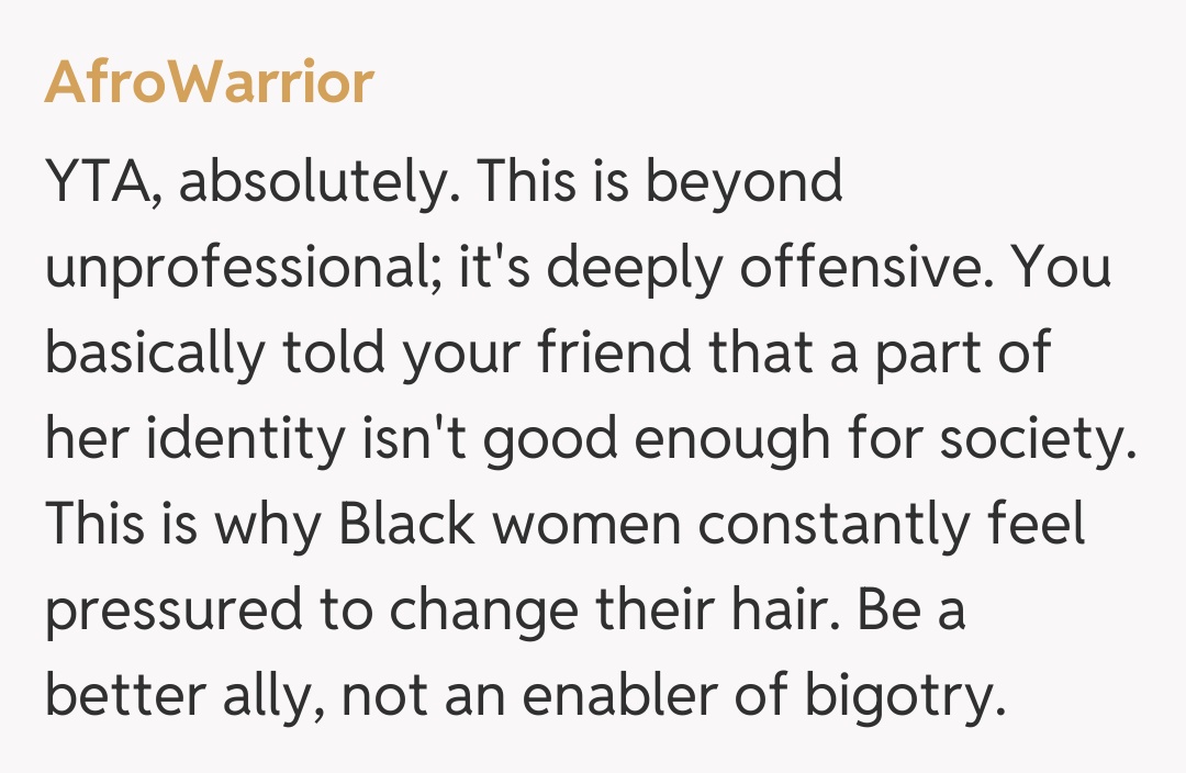 Comentariu de la AfroWarrior