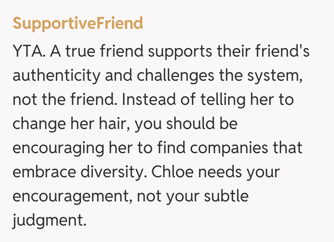 Comentariu de la SupportiveFriend