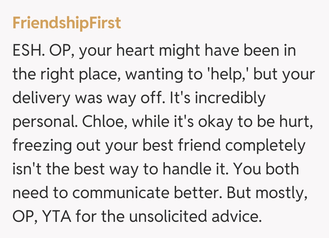 Comentariu de la FriendshipFirst