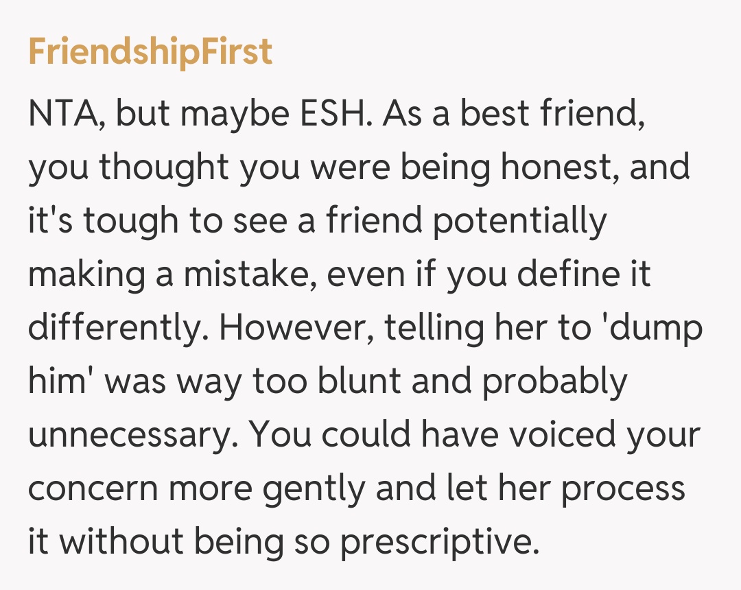 Comentariu de la FriendshipFirst