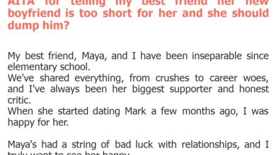 Photo of AITA for telling my best friend her new boyfriend is too short for her and she should dump him?