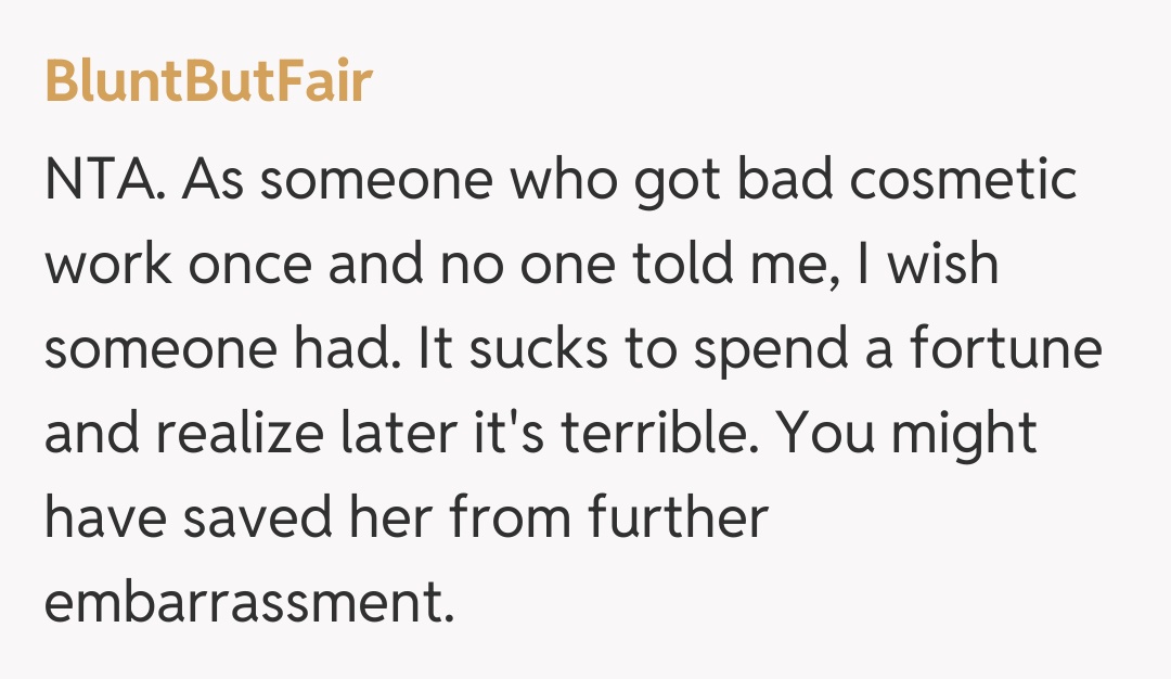 Comentariu de la BluntButFair