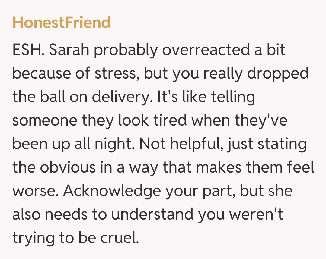 Comentariu de la HonestFriend