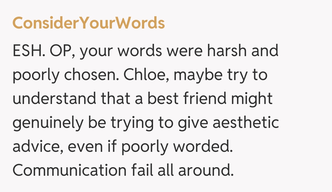 Comentariu de la ConsiderYourWords