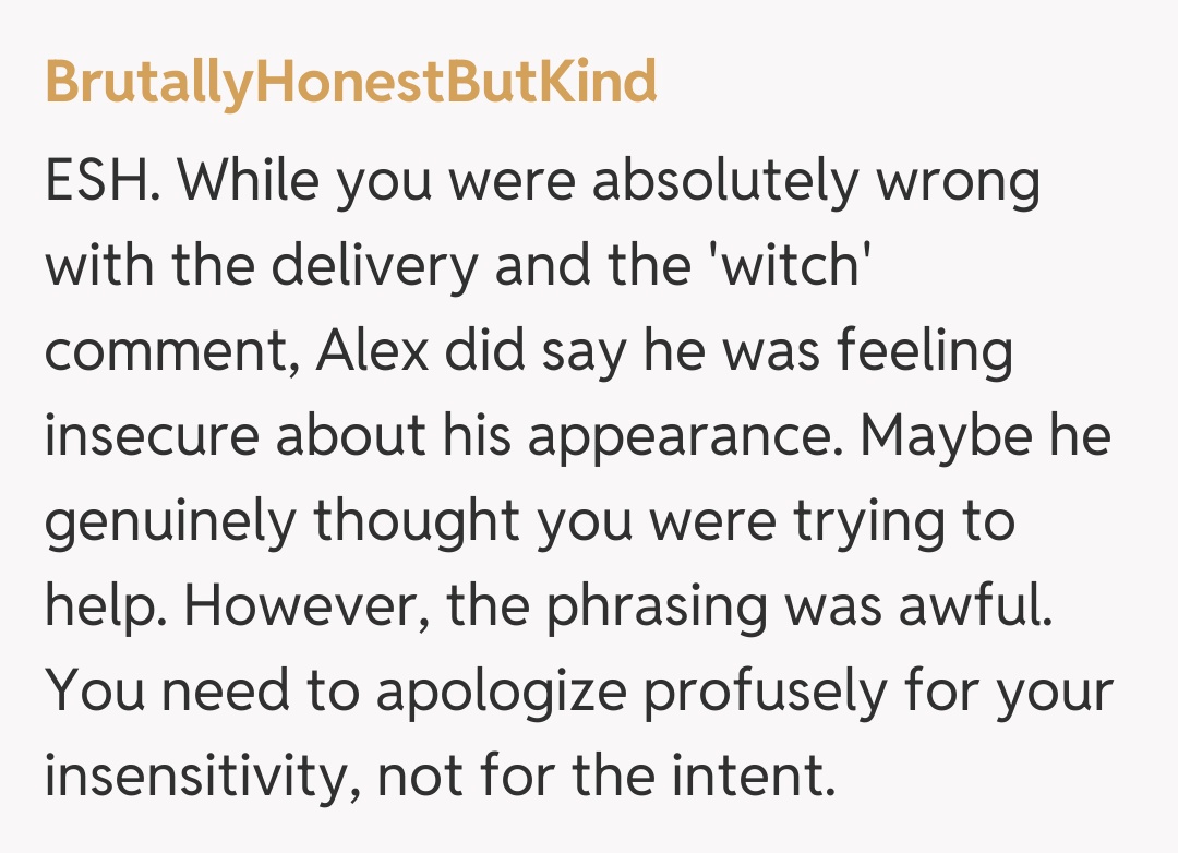 Comentariu de la BrutallyHonestButKind