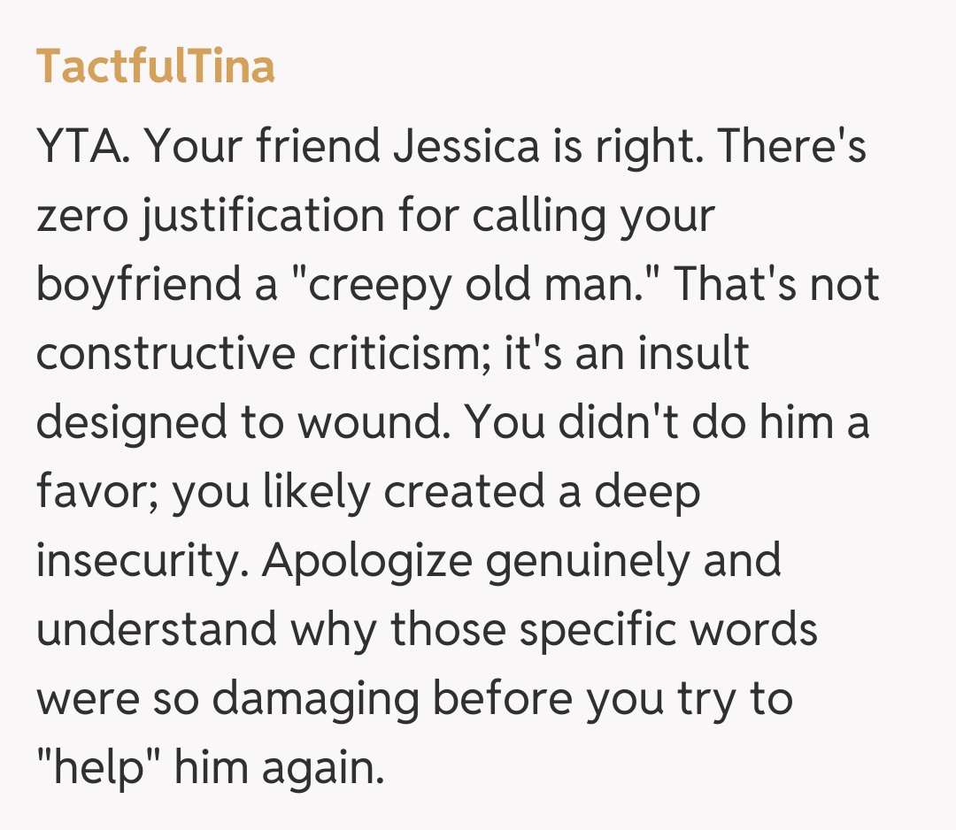 Comentariu de la TactfulTina