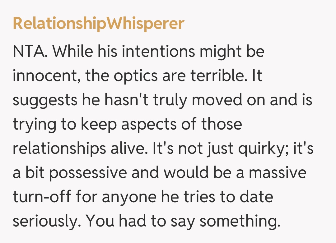 Comentariu de la RelationshipWhisperer