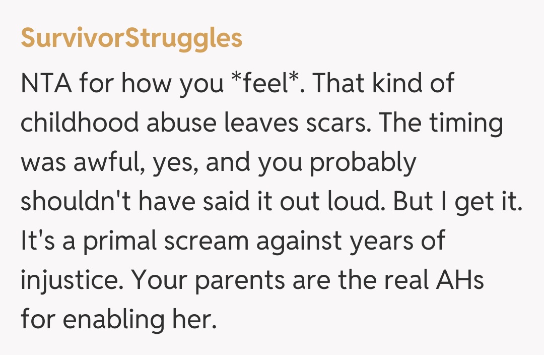 Comentariu de la SurvivorStruggles