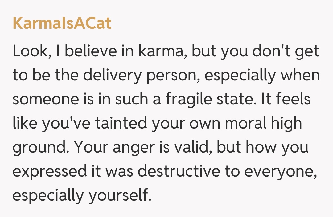 Comentariu de la KarmaIsACat