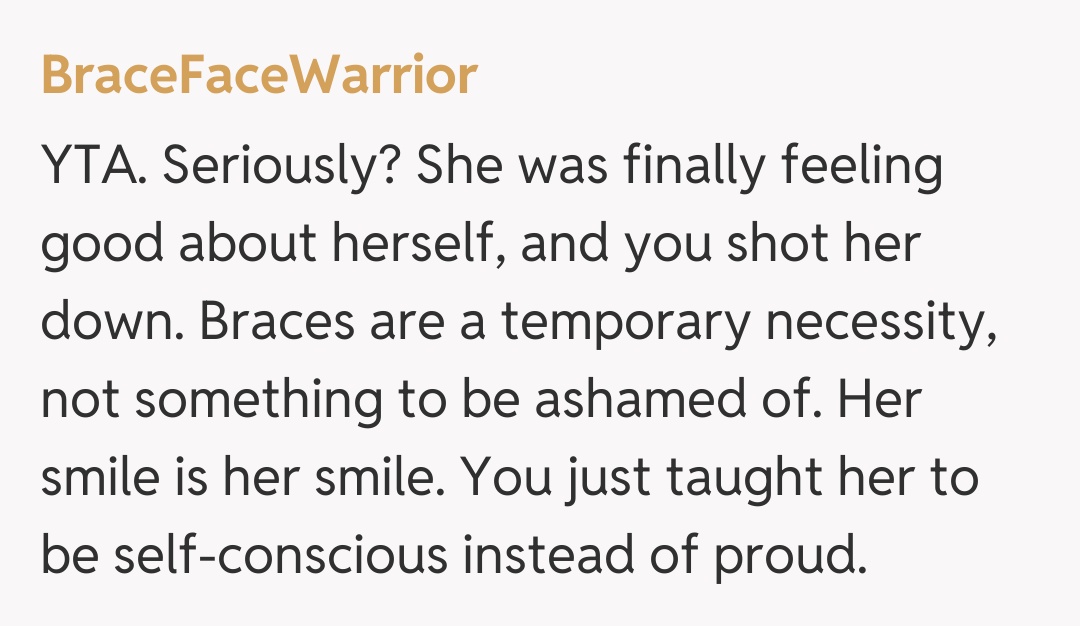 Comentariu de la BraceFaceWarrior