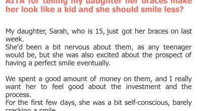 Photo of AITA for telling my daughter her braces make her look like a kid and she should smile less?