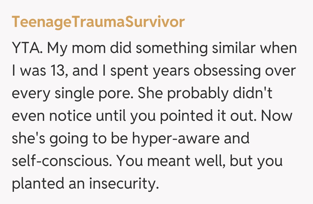 Comentariu de la TeenageTraumaSurvivor