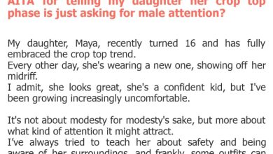 Photo of AITA for telling my daughter her crop top phase is just asking for male attention?