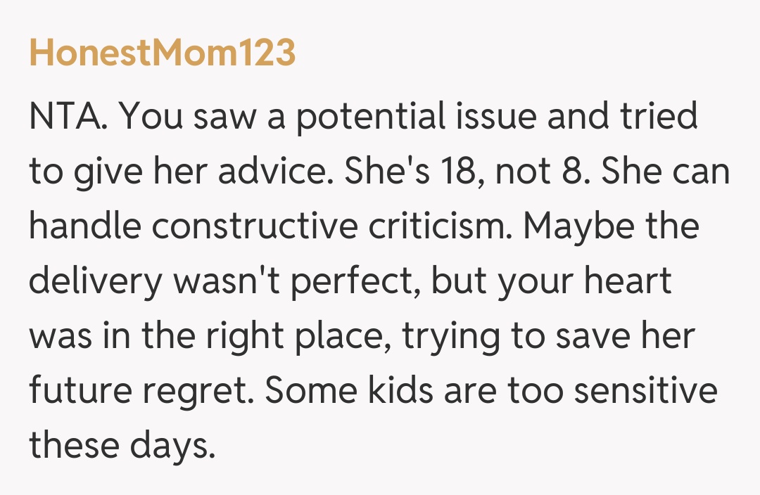 Comentariu de la HonestMom123