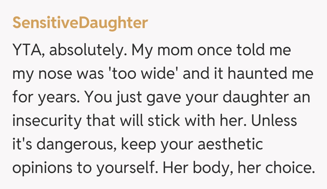 Comentariu de la SensitiveDaughter