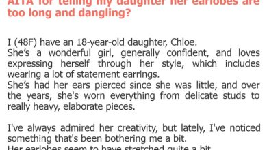 Photo of AITA for telling my daughter her earlobes are too long and dangling?