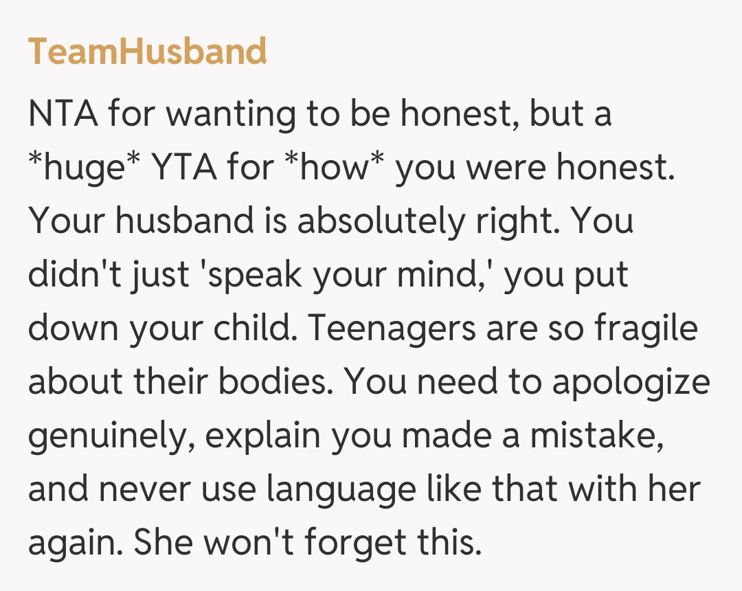 Comentariu de la TeamHusband