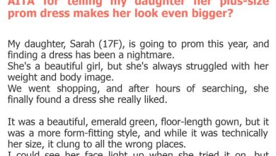 Photo of AITA for telling my daughter her plus-size prom dress makes her look even bigger?