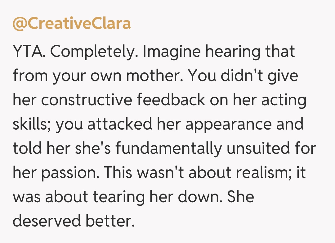 Comentariu de la @CreativeClara