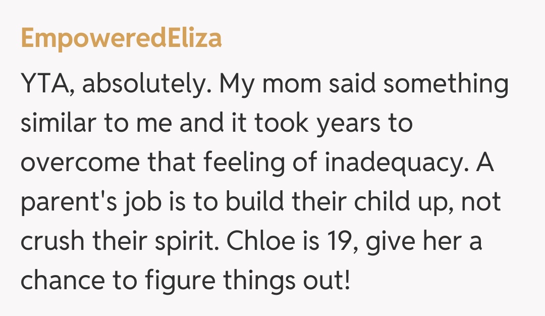 Comentariu de la EmpoweredEliza