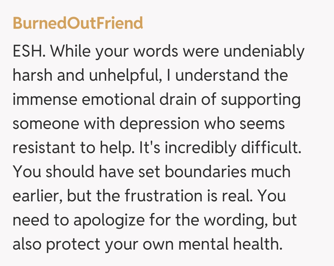 Comentariu de la BurnedOutFriend