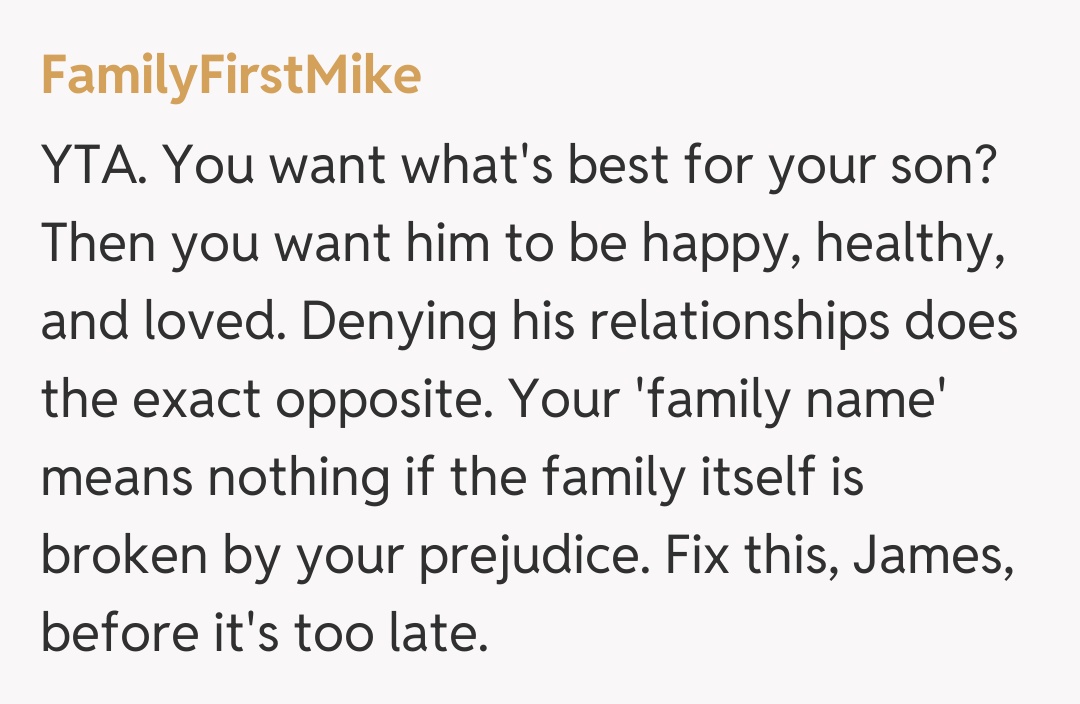 Comentariu de la FamilyFirstMike